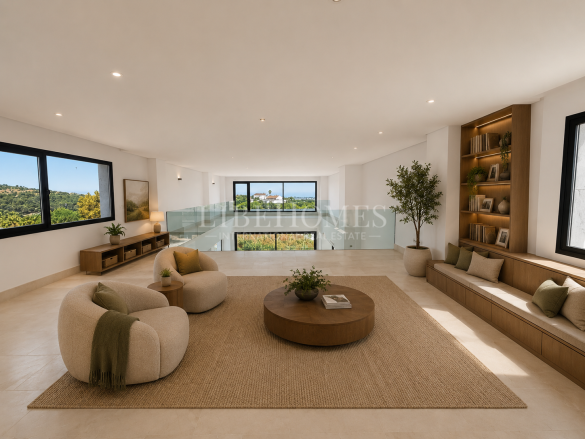 Villa moderna con vistas panorámicas al mar en La Reserva, Sotogrande