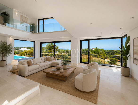 Villa moderna con vistas panorámicas al mar en La Reserva, Sotogrande