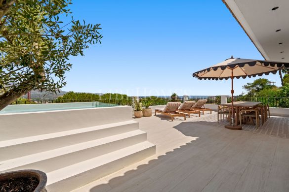 Luxury villa with sea and mountain views in Nueva Andalucia, Marbella