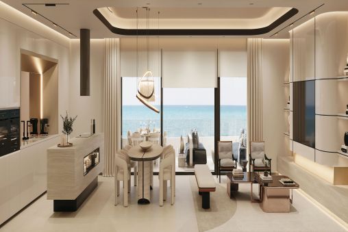 BEACHFRONT – Luxury ground floor apartment with private garden in a new frontline beach resort