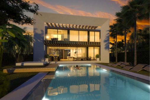 Luxury modern villa project with sea views