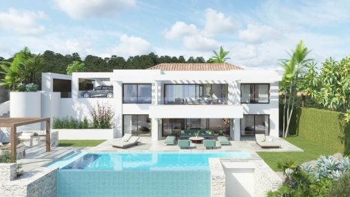 Atemberaubende moderne Villa mit Panoramameerblick, Paraíso Alto