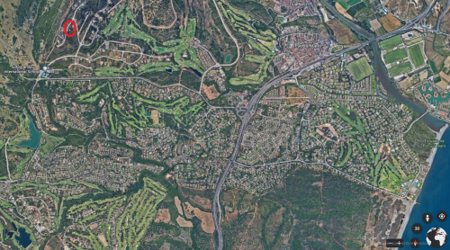 Fabulous double plot with 180º+ panoramic views of the Mediterranean