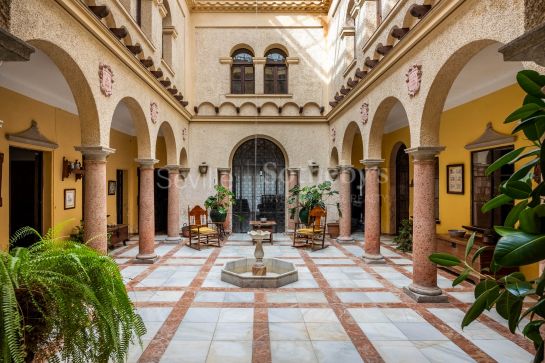 Historic palace house with courtyard in Andújar