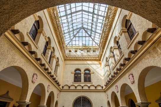 Historic palace house with courtyard in Andújar