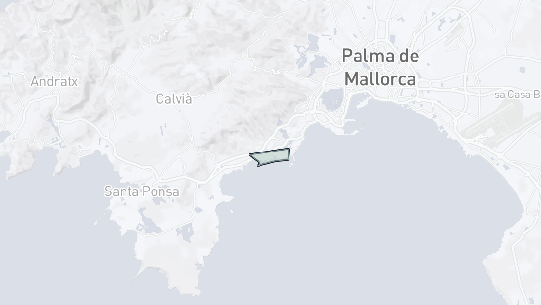 Kartenübersicht der Immobilienlage, Bendinat, Calvia