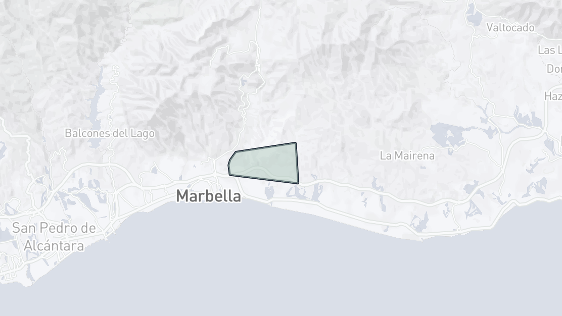 Karta över fastighetsläge, Los Altos de los Monteros, Marbella Öst