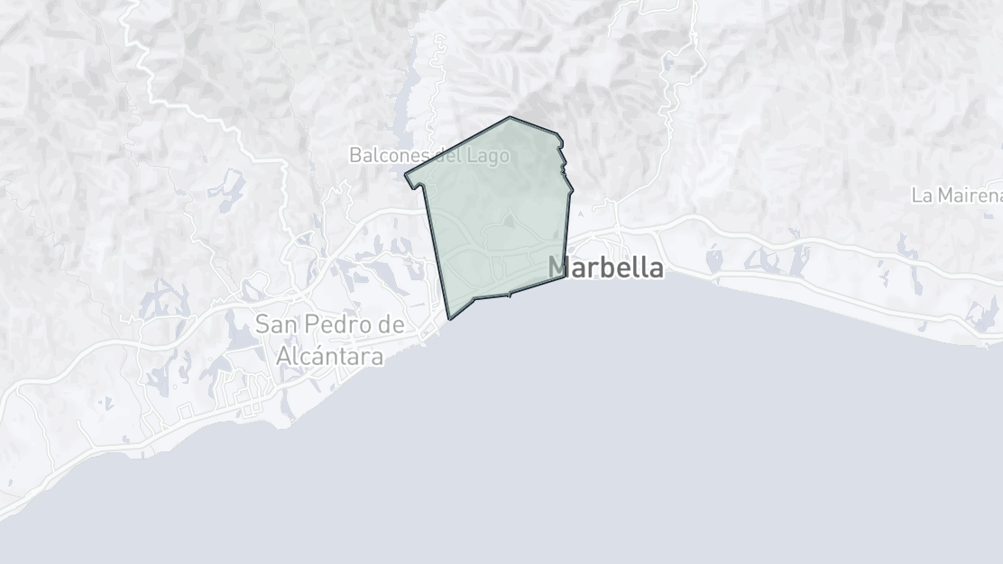 Karta över fastighetsläge, Marbella Golden Mile