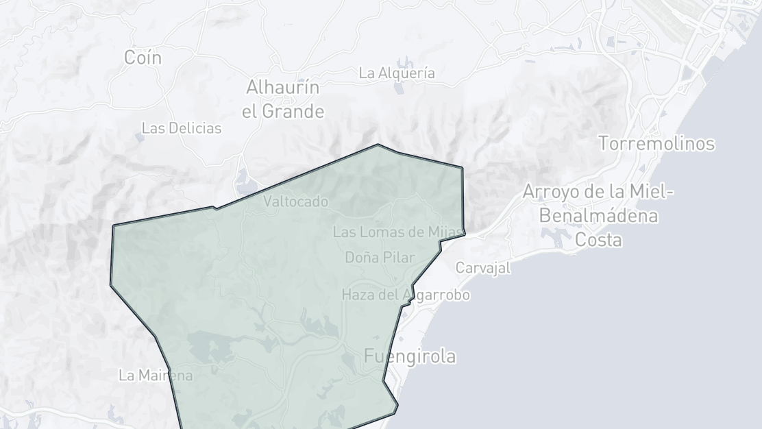 Karta över fastighetsläge, Mijas