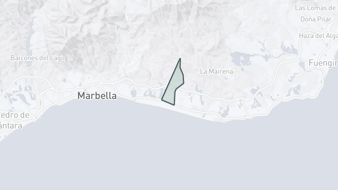 Karta över fastighetsläge, El Rosario, Marbella Öst