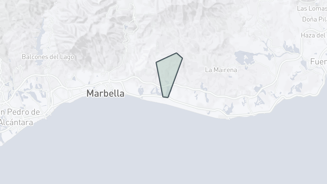 Karta över fastighetsläge, Santa Clara, Marbella Öst