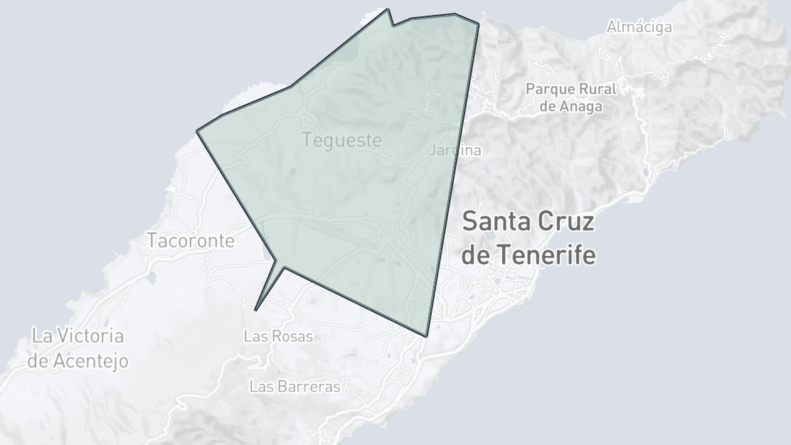Karta över fastighetsläge, San Cristobal de La Laguna