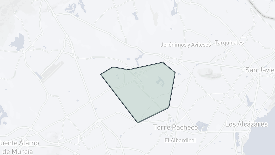 Karta över fastighetsläge, Roldan, Torre-Pacheco