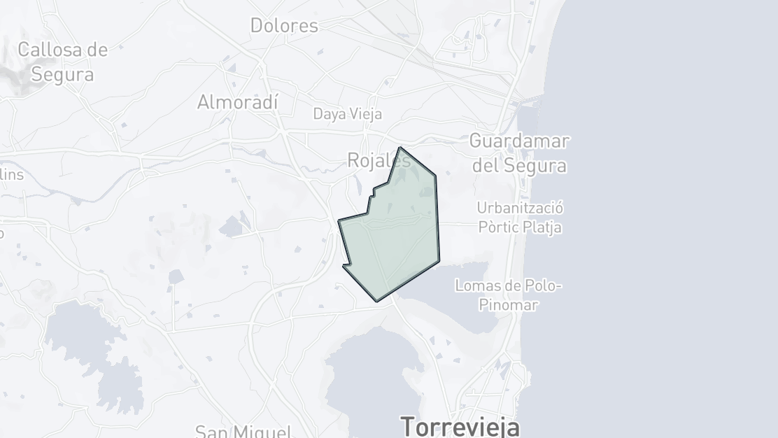 Mapa de Ubicación de la Propiedad, Ciudad Quesada, Rojales