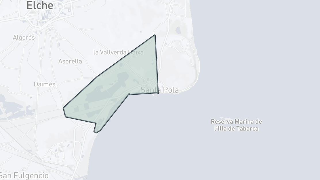 Karta över fastighetsläge, Santa Pola