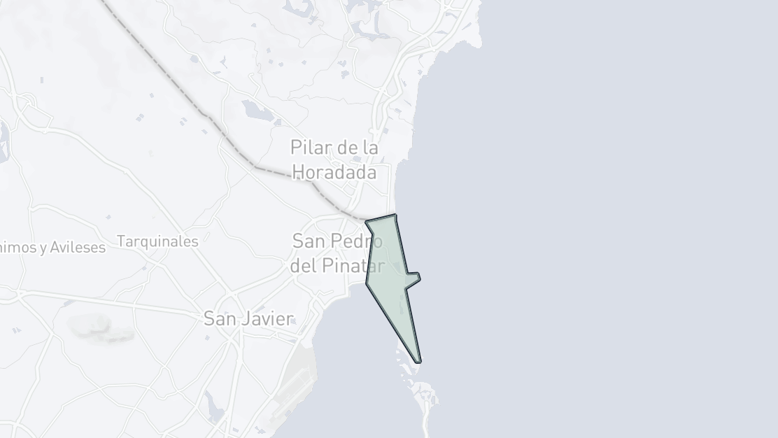 Kartenübersicht der Immobilienlage, El Mojón-Las Salinas, San Pedro del Pinatar