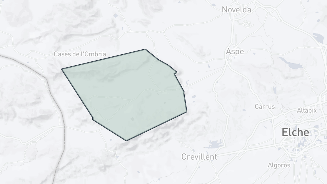 Property Location Map, Hondón de las Nieves