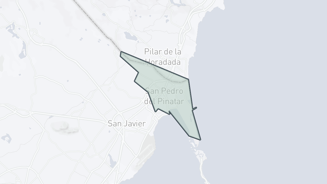 Karta över fastighetsläge, San Pedro del Pinatar