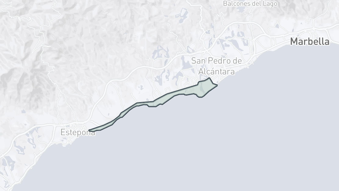 Mapa de Ubicación de la Propiedad, New Golden Mile, Estepona Este