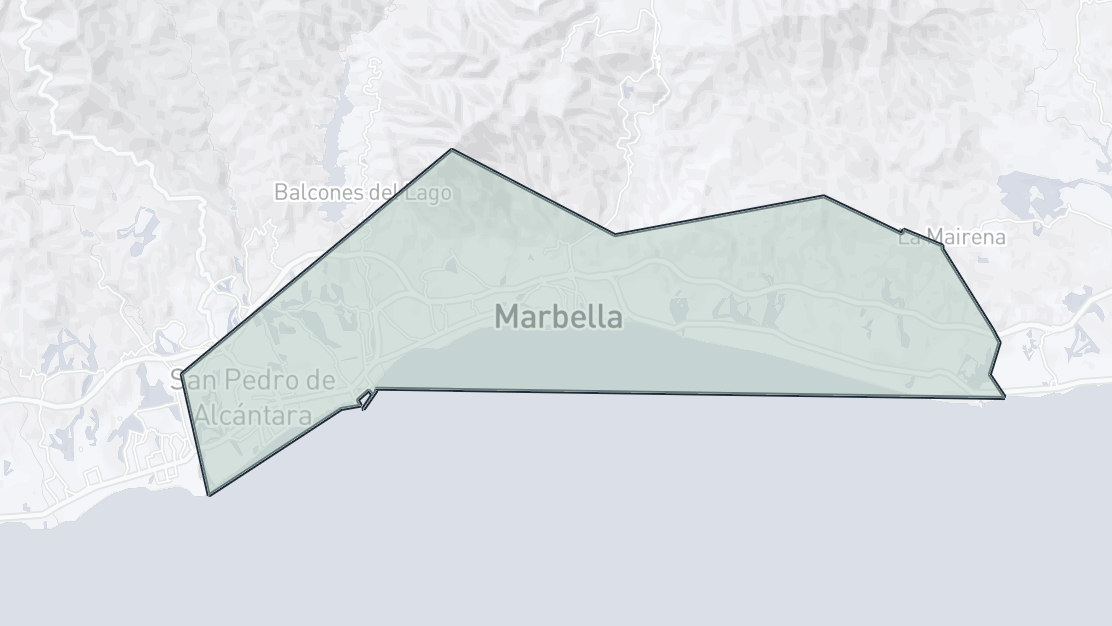 Karta över fastighetsläge, Marbella