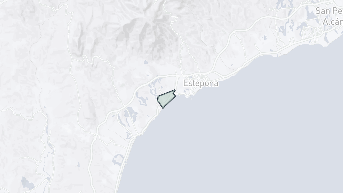 Kartenübersicht der Immobilienlage, Guadalobon, Estepona Westen