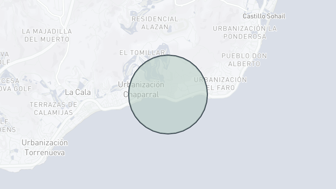 Karta över fastighetsläge, El Chaparral, Mijas Costa