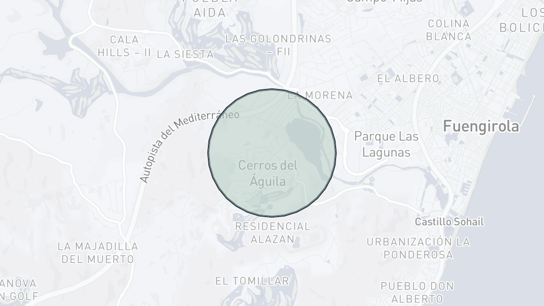 Karta över fastighetsläge, Cerros del Aguila, Mijas Costa