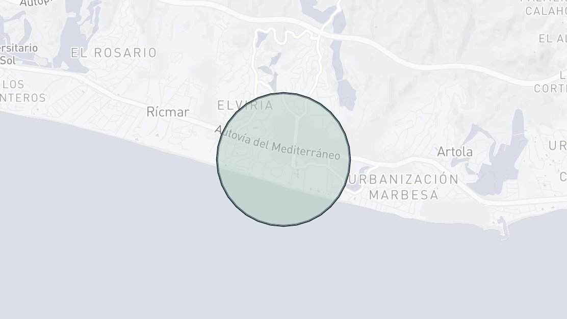 Karta över fastighetsläge, Elviria Playa, Marbella Öst