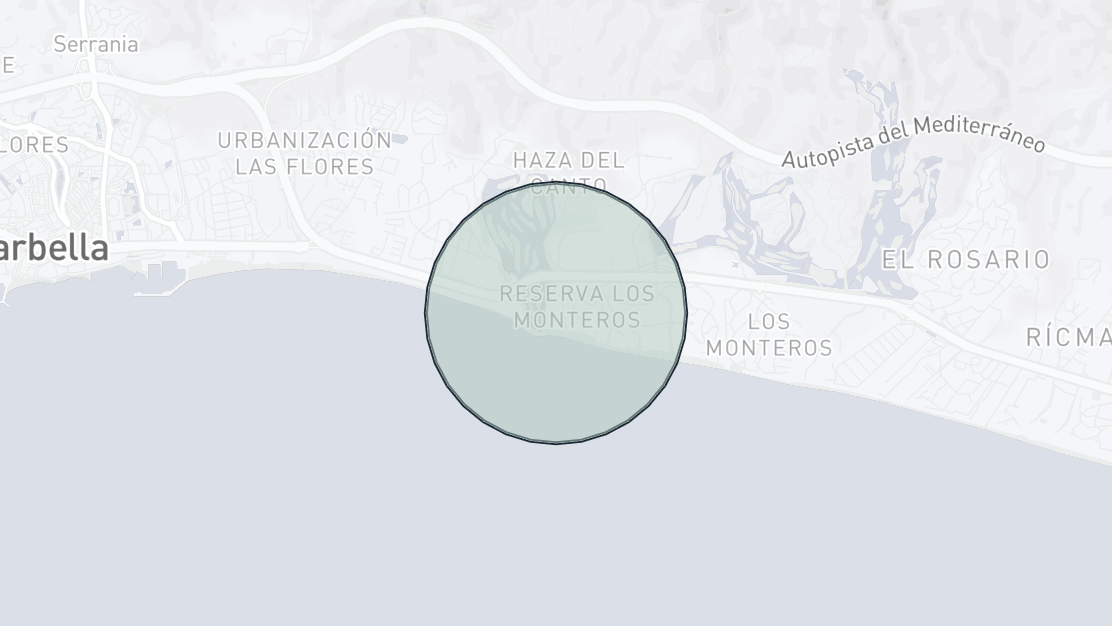 Karta över fastighetsläge, Los Monteros Palm Beach, Marbella Öst