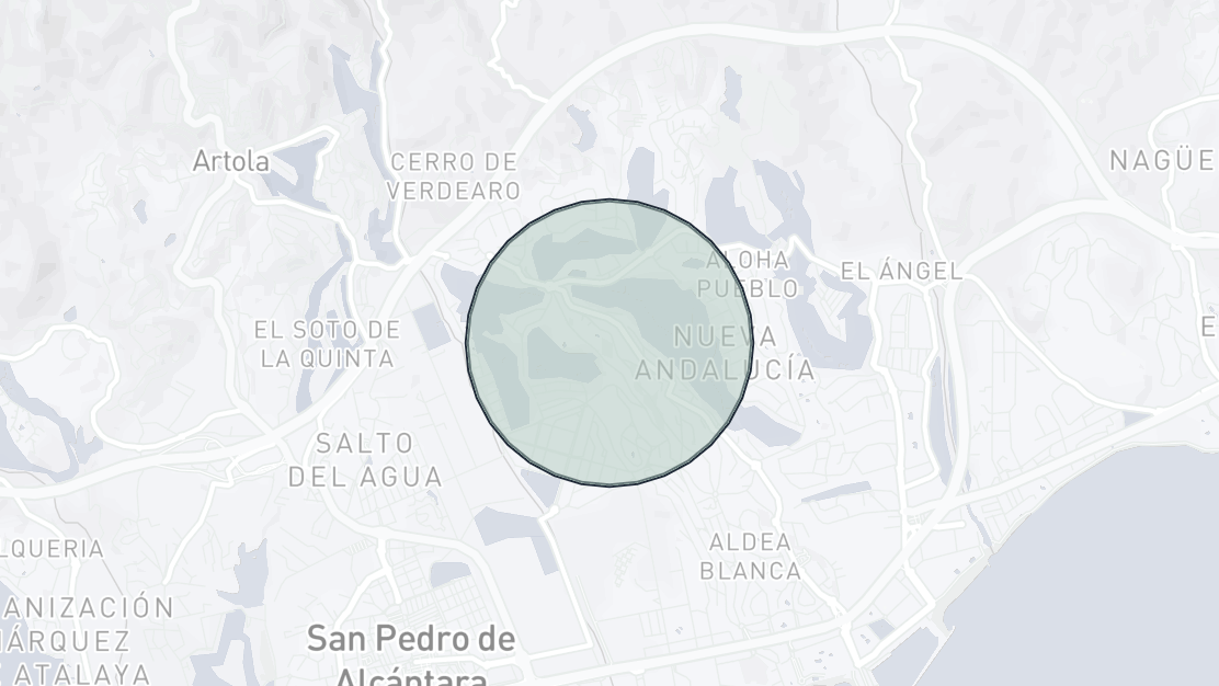 Kartenübersicht der Immobilienlage, La Corniche, Nueva Andalucia