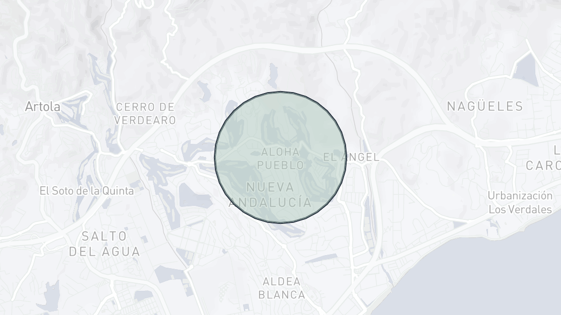 Kartenübersicht der Immobilienlage, Aloha Pueblo, Nueva Andalucia