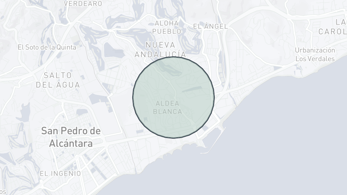 Kartenübersicht der Immobilienlage, Señorio de Aloha, Nueva Andalucia