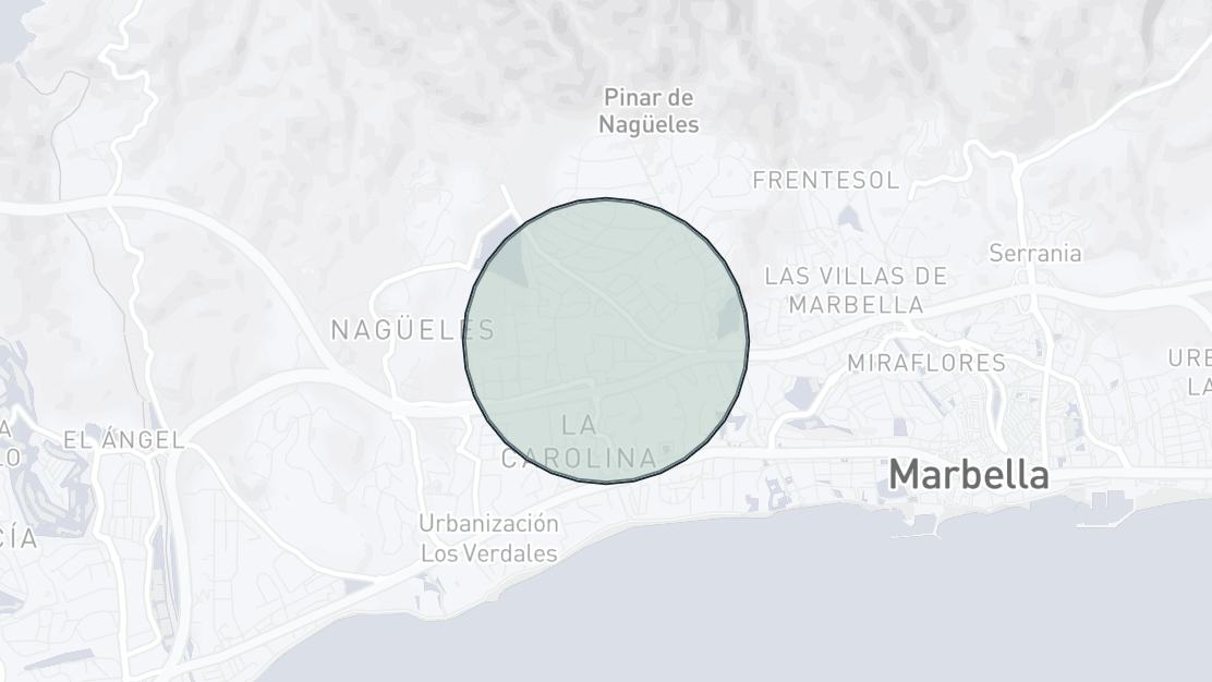 Karta över fastighetsläge, Rocio de Nagüeles, Marbella Golden Mile