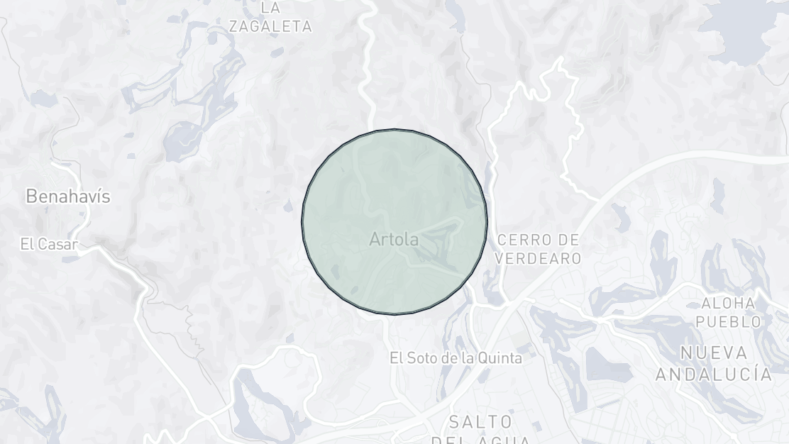 Karta över fastighetsläge, Las Colinas de Marbella, Benahavis