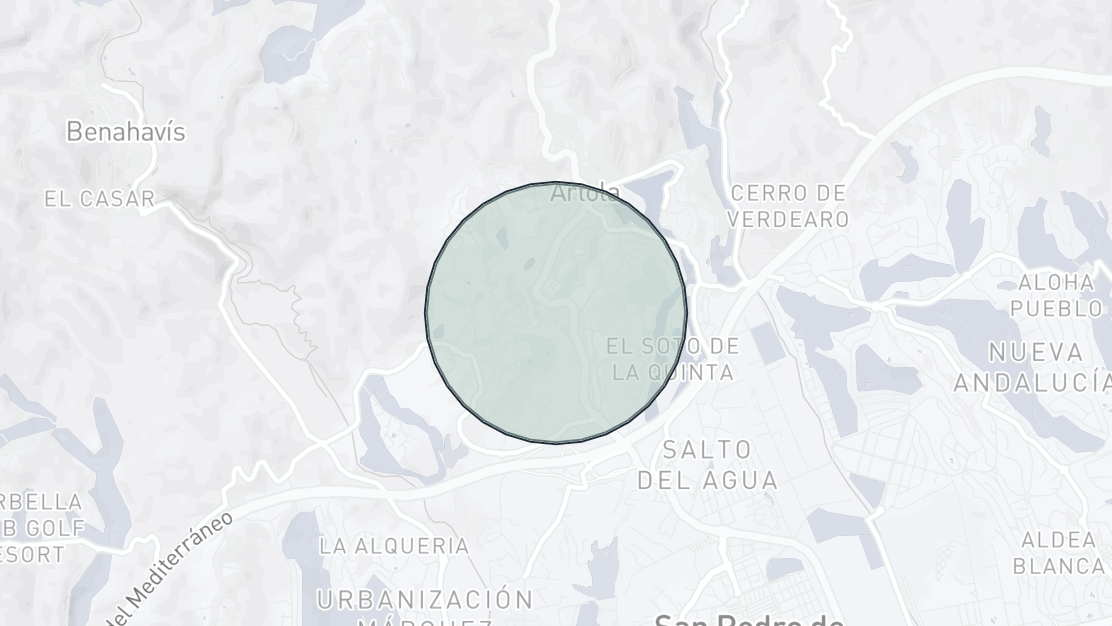 Karta över fastighetsläge, Los Almendros, Benahavis