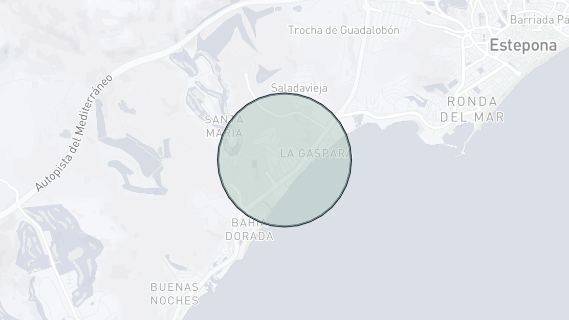 Karta över fastighetsläge, La Gaspara, Estepona Väst