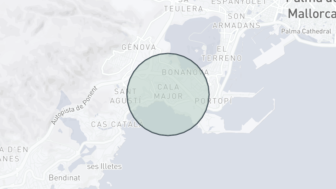 Mapa de Ubicación de la Propiedad, Cala Mayor, Palma de Mallorca