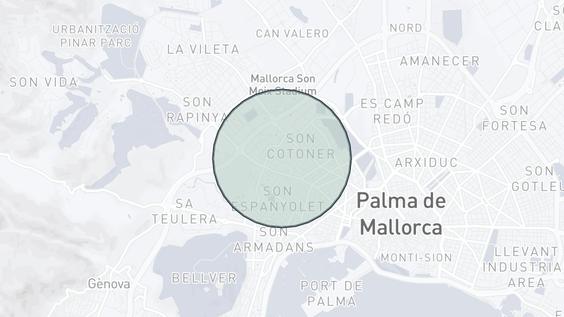 Mapa de Ubicación de la Propiedad, Son Dameto, Palma de Mallorca